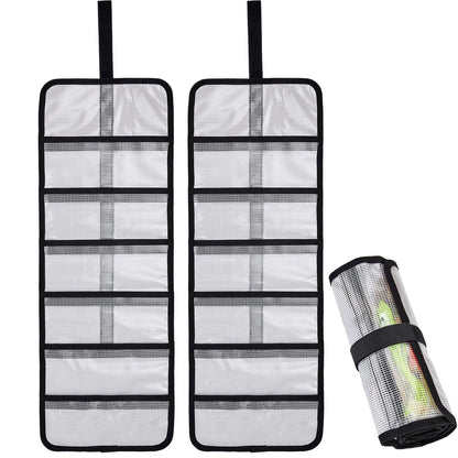 Small Roll Up Storage Bag, 6 Pockets Roll Up Tool Kit, Suitable for Mechanics, Kitchen Storage, Art V1192-AZ-W-0537