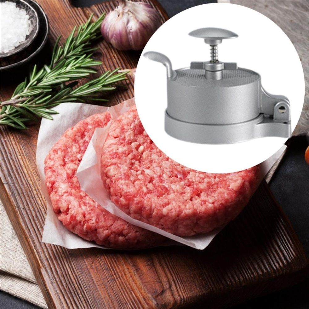 Hamburger Press Patty Maker,with Spring Ejector for Easy Removal, Single, Non-Stick Heavy-Duty Cast Aluminum V1192-AZ-W-0551
