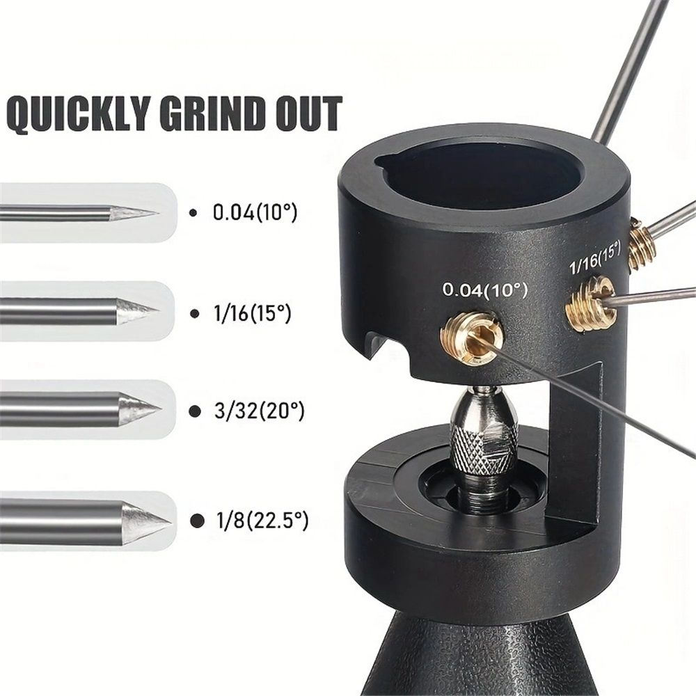 Electrode Sharpener Head Tool, 4 Accurate Angles(10 degrees, 15 degrees, 20 degrees, 22.5 degrees) & V1192-AZ-W-0556