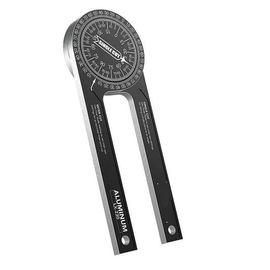 Aluminum Miter Saw Protractor | 7.3-Inch Rust Proof Angle Finder Featuring Precision Laser Engraved Scales V1192-AZ-W-0559