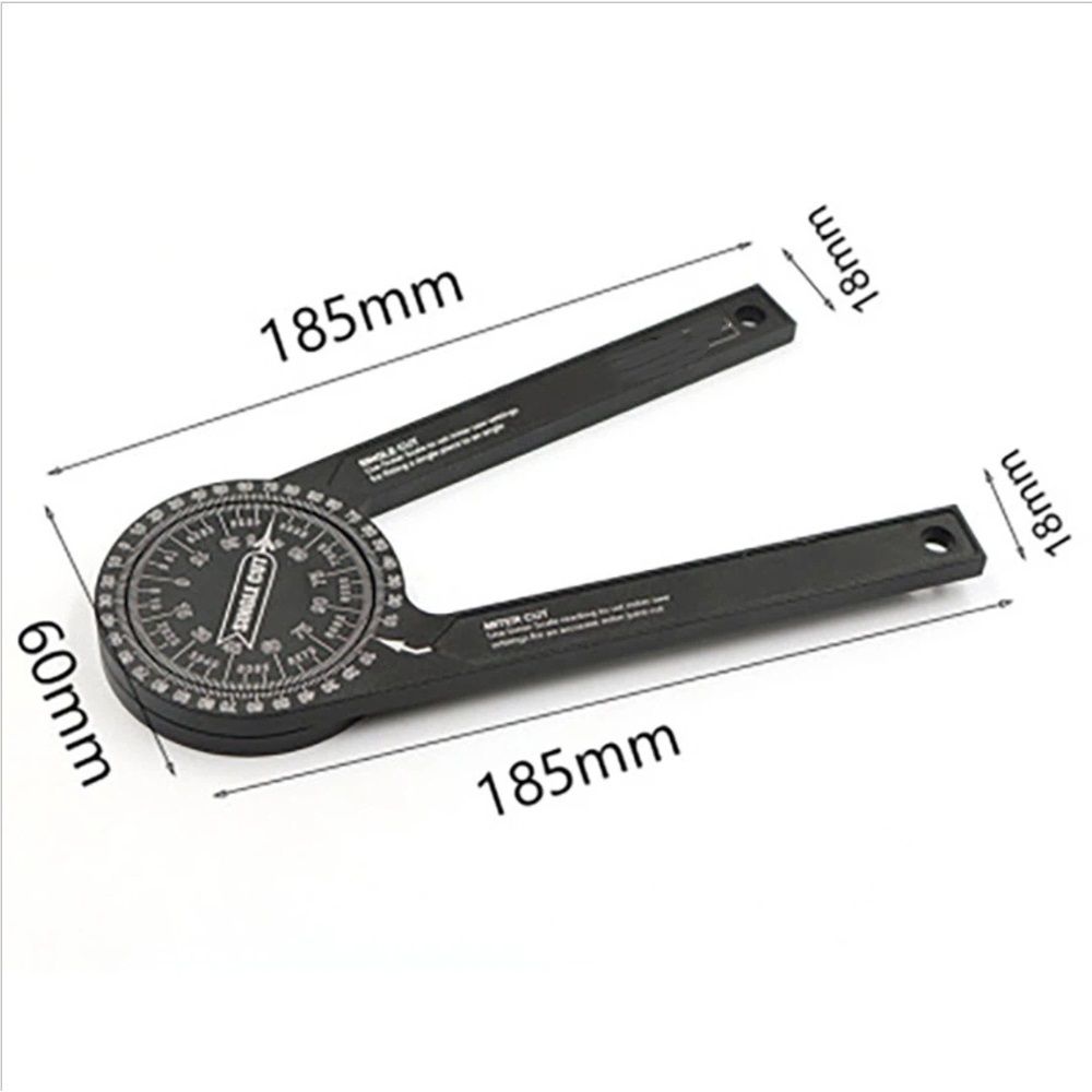 Aluminum Miter Saw Protractor | 7.3-Inch Rust Proof Angle Finder Featuring Precision Laser Engraved Scales V1192-AZ-W-0559