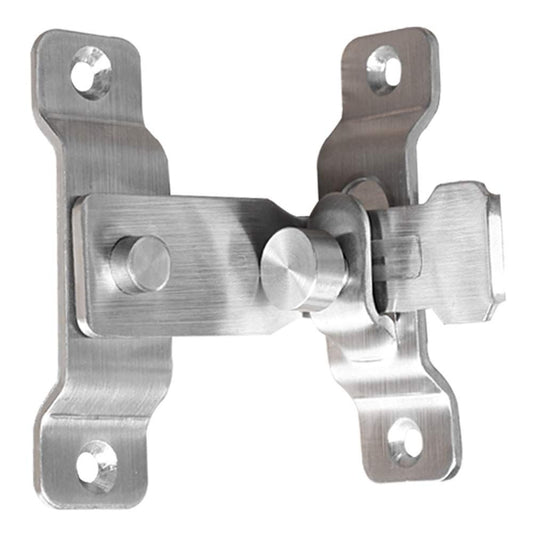 2 pack Flip Door Latch, 90 Degree Heavy Duty Stainless Steel Bar Gate Latches Safety Door Lock, Sliding Door V1192-AZ-W-0561
