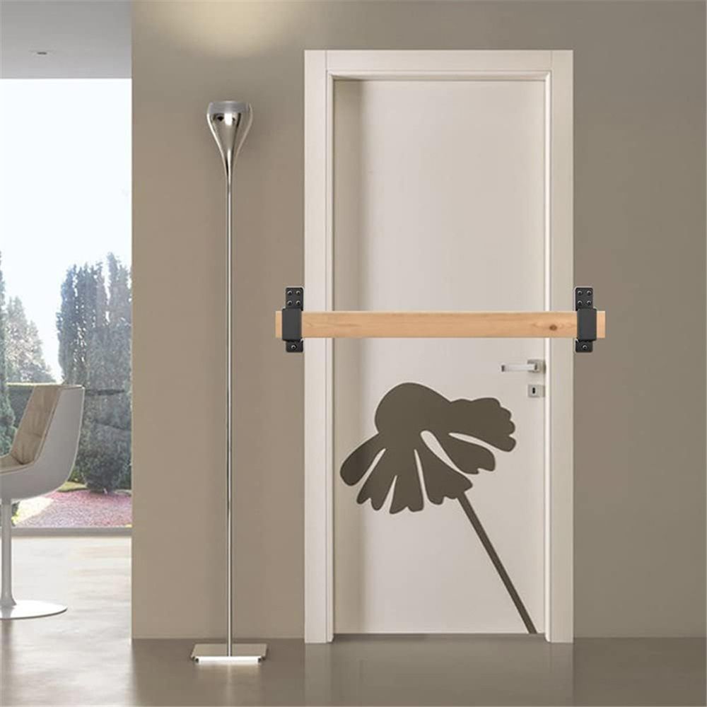 Door Barricade Brackets,2 Pack Drop Open Bar Holder for Home Security, 2x4 Bar Brackets Prevent Unauthorized V1192-AZ-W-0570
