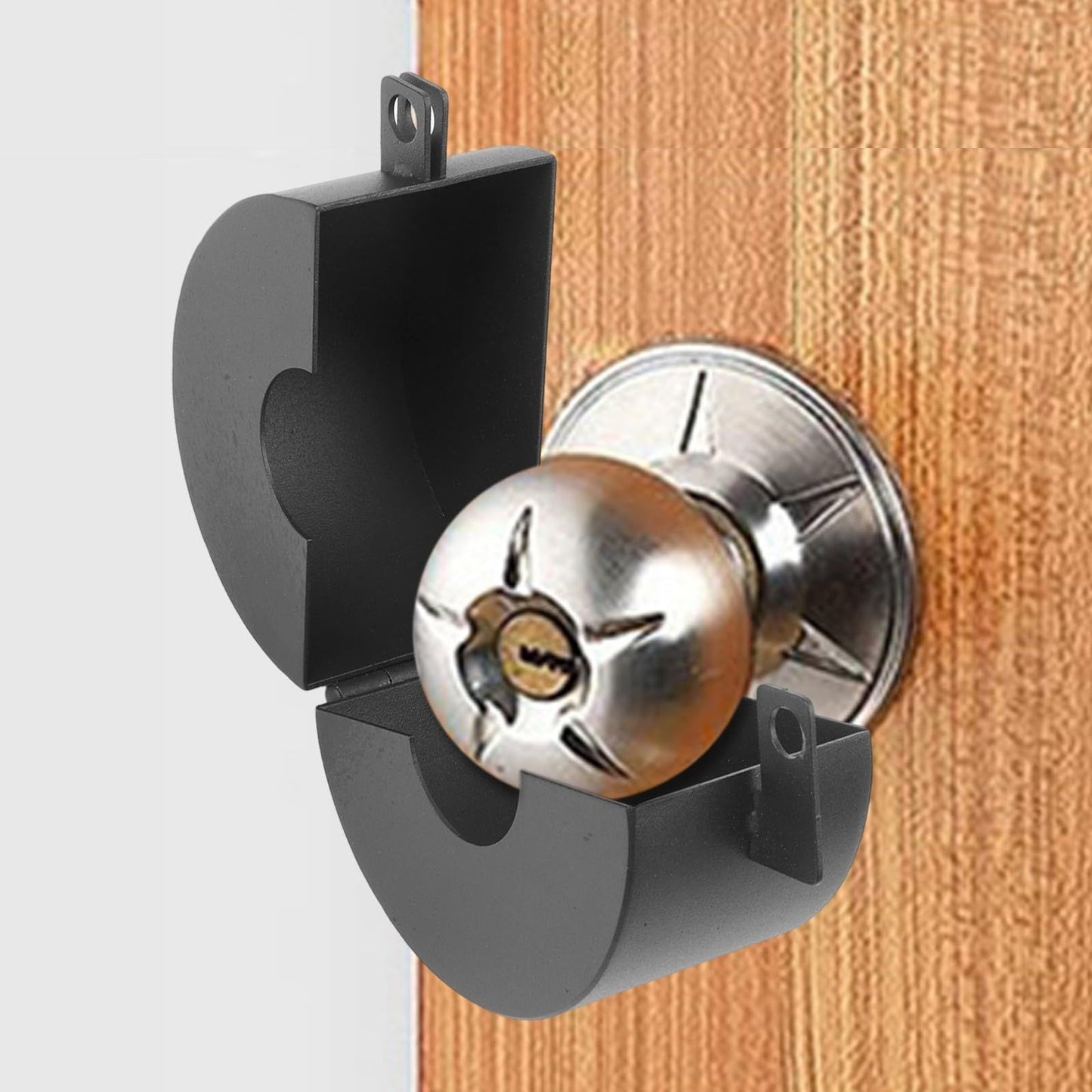 Door Knob Lockout Device - Prevents Unauthorized Entry, Disables Knob & Keyhole, Portable for V1192-AZ-W-0571