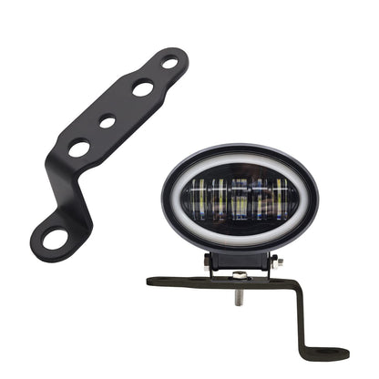 4 pcs Motorcycle Mirror Mounting Bracket Motorcycle Fog Driving Light Support Relocation Holder (Black) V1192-AZ-W-0575