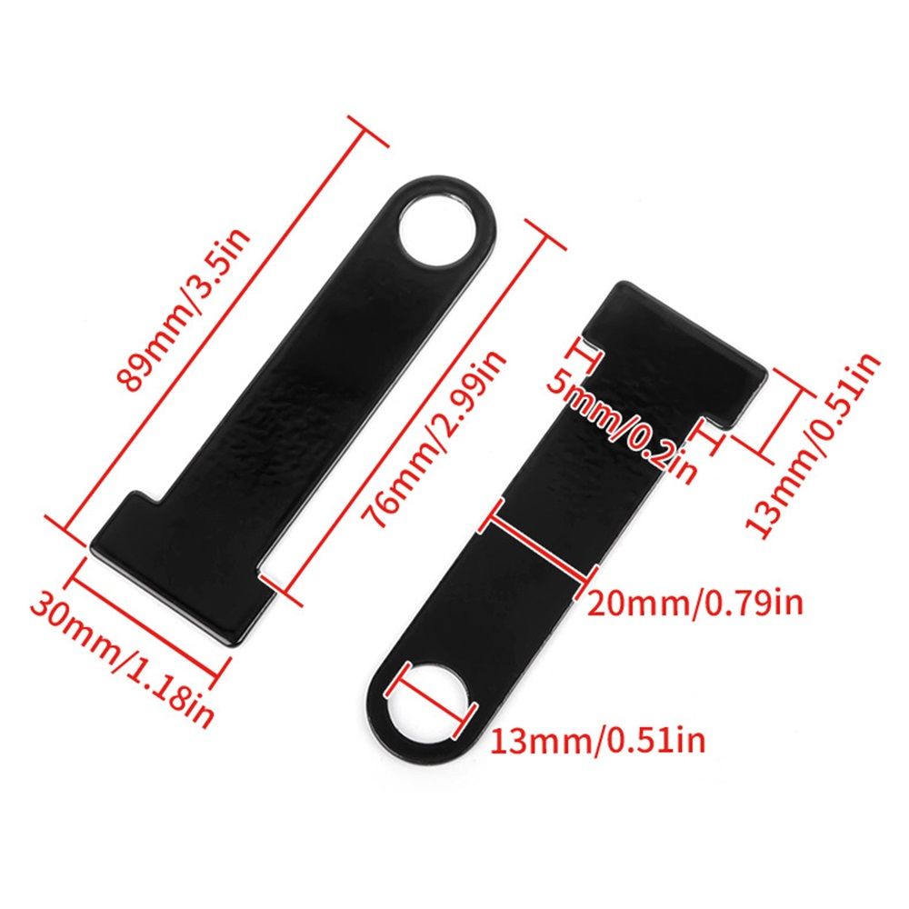 2 pair aluminum alloy Ring Lock, Helmet Strap D Ring Lock aluminum alloy Motorcycle Steel Ring Lock Black V1192-AZ-W-0578
