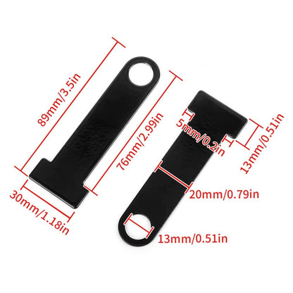 2 pair aluminum alloy Ring Lock, Helmet Strap D Ring Lock aluminum alloy Motorcycle Steel Ring Lock Black V1192-AZ-W-0578