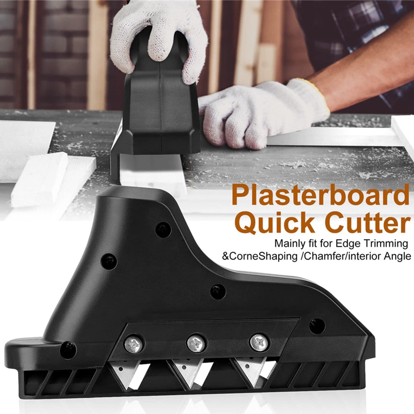 Plasterboard Fast Cutter Plasterboard Edger Gypsum Board Hand Plane Drywall Edge Chamfer Woodworking Hand V1192-AZ-W-0581