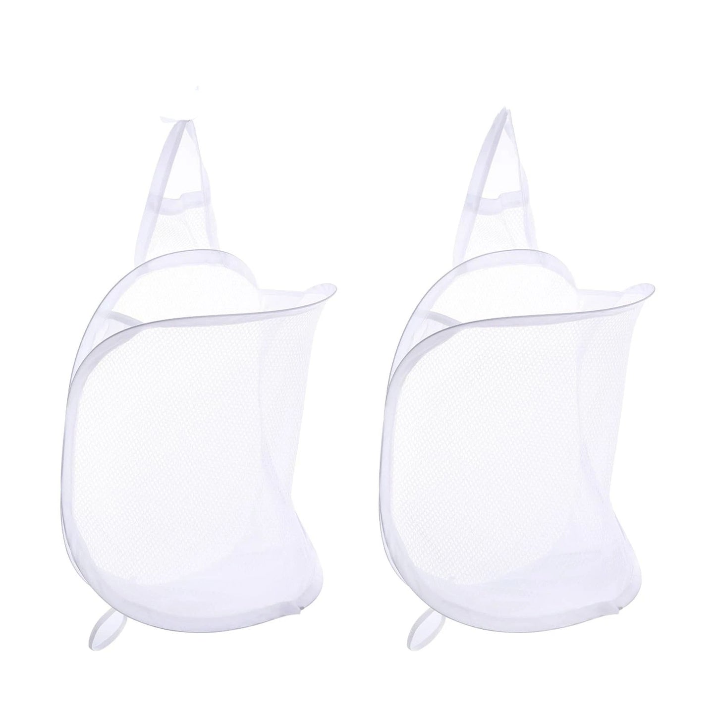 3 pack Mesh Collapsible Small Wall Laundry Baskets, Hanging Laundry Hamper, for Hotel, University Dormitory V1192-AZ-W-0582