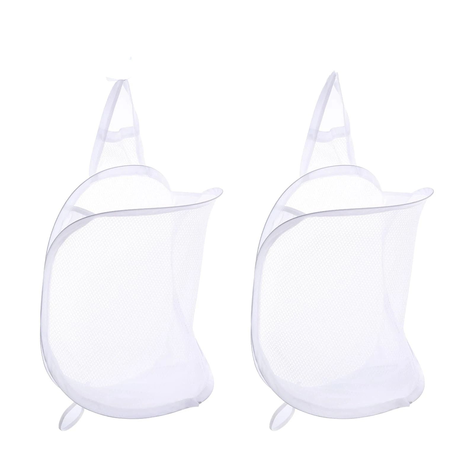 3 pack Mesh Collapsible Small Wall Laundry Baskets, Hanging Laundry Hamper, for Hotel, University Dormitory V1192-AZ-W-0582