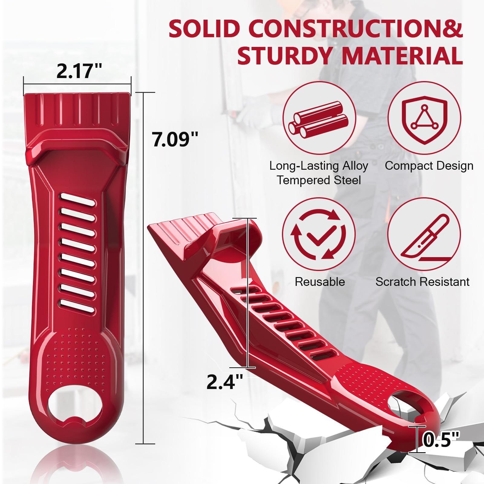 2 pack Drywall Panel Lifter, Drywall Rasp, Drywall Tool Includes Built In Bottle Opener, Lightweight, V1192-AZ-W-0583