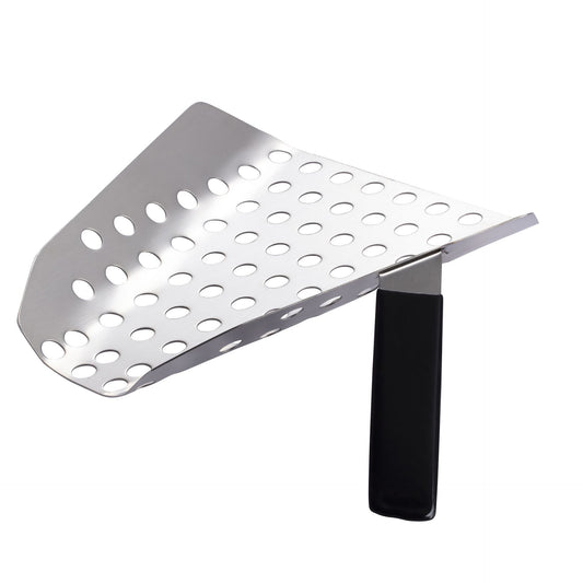 Popcorn Speed Scoop -Stainless Steel Food Grade Filter Spoon with Holes, Removes Unpopped Kernels, Ergonomic V1192-AZ-W-0593