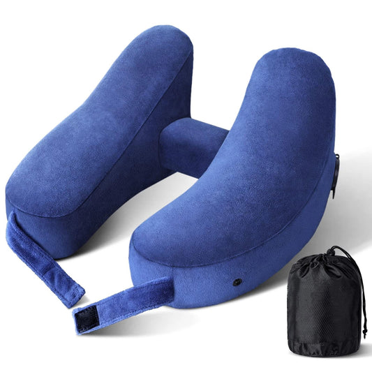 Neck Pillow for Travel Inflatable Airplane Pillow Comfortably Supports Head, Neck and Chin, Inflatable Travel V1192-AZ-W-0595
