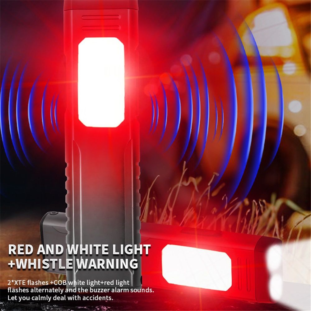 Rechargeable LED Flashlight 7 Modes for Home, Outdoor, Rechargeable Flashlight with Sound Beeper,Camping, V1192-AZ-W-0597