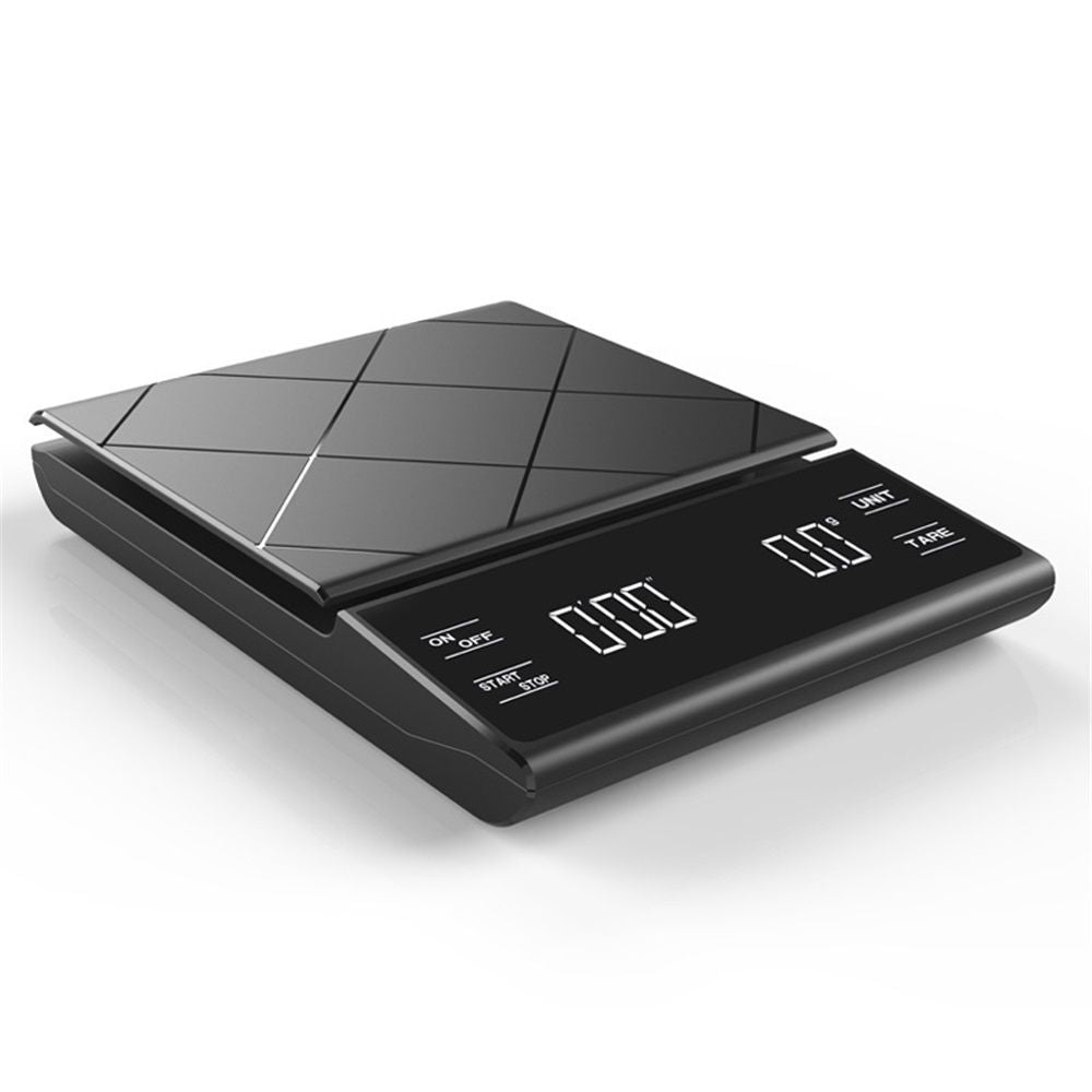 Digital Multifunction Weighing Scale with 3kg/0.5g High Precision - Pour Over Drip - Espresso Scale with V1192-AZ-W-0599