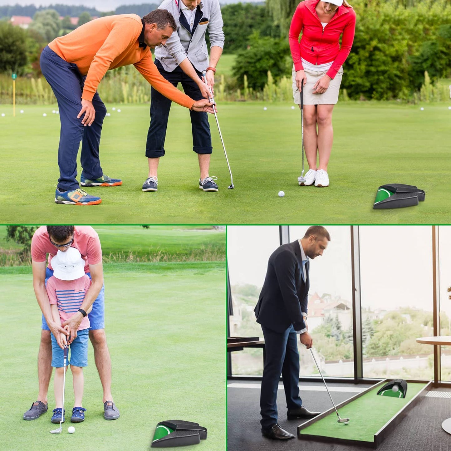 Automatic Putting Machine - Auto Returning Golf Cup Training Aid for Indoor/Outdoor Practice V1192-AZ-W-0603