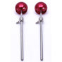 2 Pieces Bass Drum Pedal Beater Aluminum Alloy Hammer Head Percussion Instrument Accessory Part Red V1192-AZ-W-0606