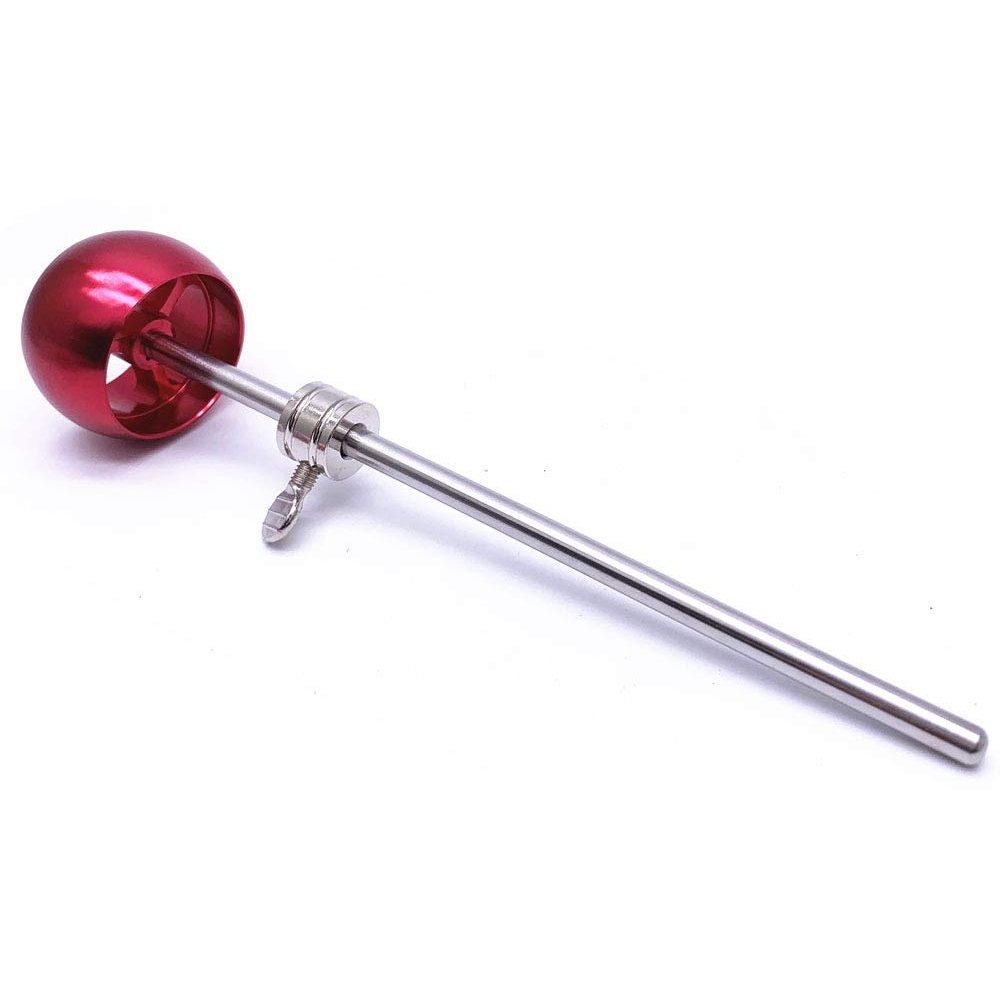 2 Pieces Bass Drum Pedal Beater Aluminum Alloy Hammer Head Percussion Instrument Accessory Part Red V1192-AZ-W-0606