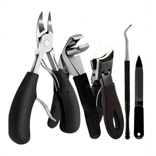 5pcs Toenail Clippers for Thick Toenails for Seniors, Angled Head Large Toe Nail Clippers Set for Men, Heavy V1192-AZ-W-0607