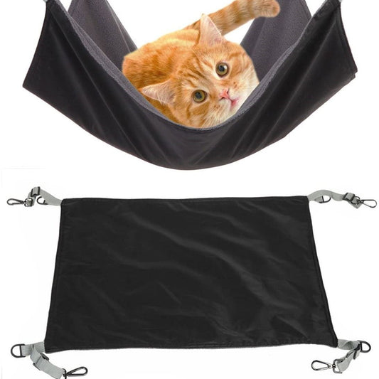 Cat Hammock for Cage - Hanging Washable Soft Outdoor Mat, Waterproof Cooling Bed for Large Kittens 16.5*22 in V1192-AZ-W-0609