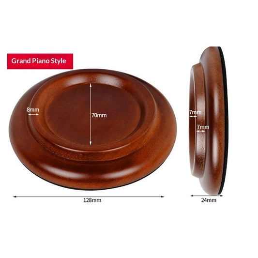Piano Caster Cups Grand Piano Caster Cups Wood Coasters Cups Piano Caster Pads for Grand Piano 3pcs V1192-AZ-W-0610