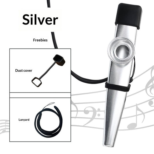 12 Pcs Metal Kazoos With 20Pcs Kazoo Flute Diaphragms,Good Gift for Kids,A Good Companion for Ukulele, V1192-AZ-W-0611