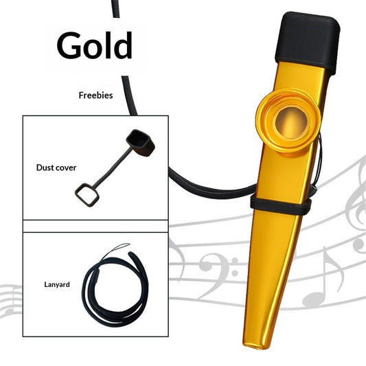12 Pcs Metal Kazoos With 20Pcs Kazoo Flute Diaphragms,Good Gift for Kids,A Good Companion for Ukulele, V1192-AZ-W-0611