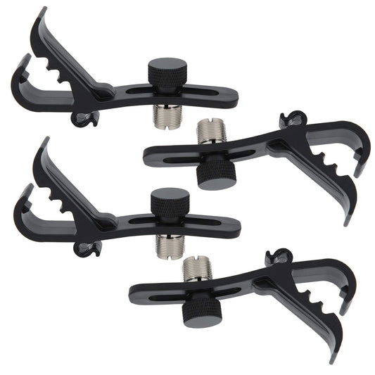 Drum Microphone Clip, 4PCS Shockproof Securing Mic Clips Drums Micro Phone Clamp Mount Holder Adjustable V1192-AZ-W-0616
