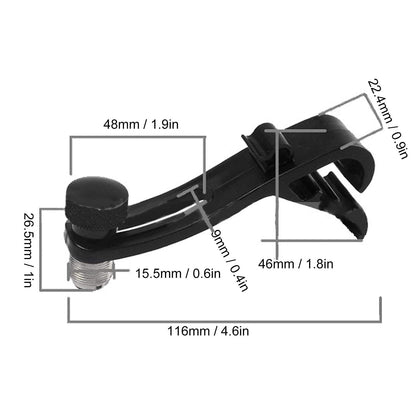 Drum Microphone Clip, 4PCS Shockproof Securing Mic Clips Drums Micro Phone Clamp Mount Holder Adjustable V1192-AZ-W-0616