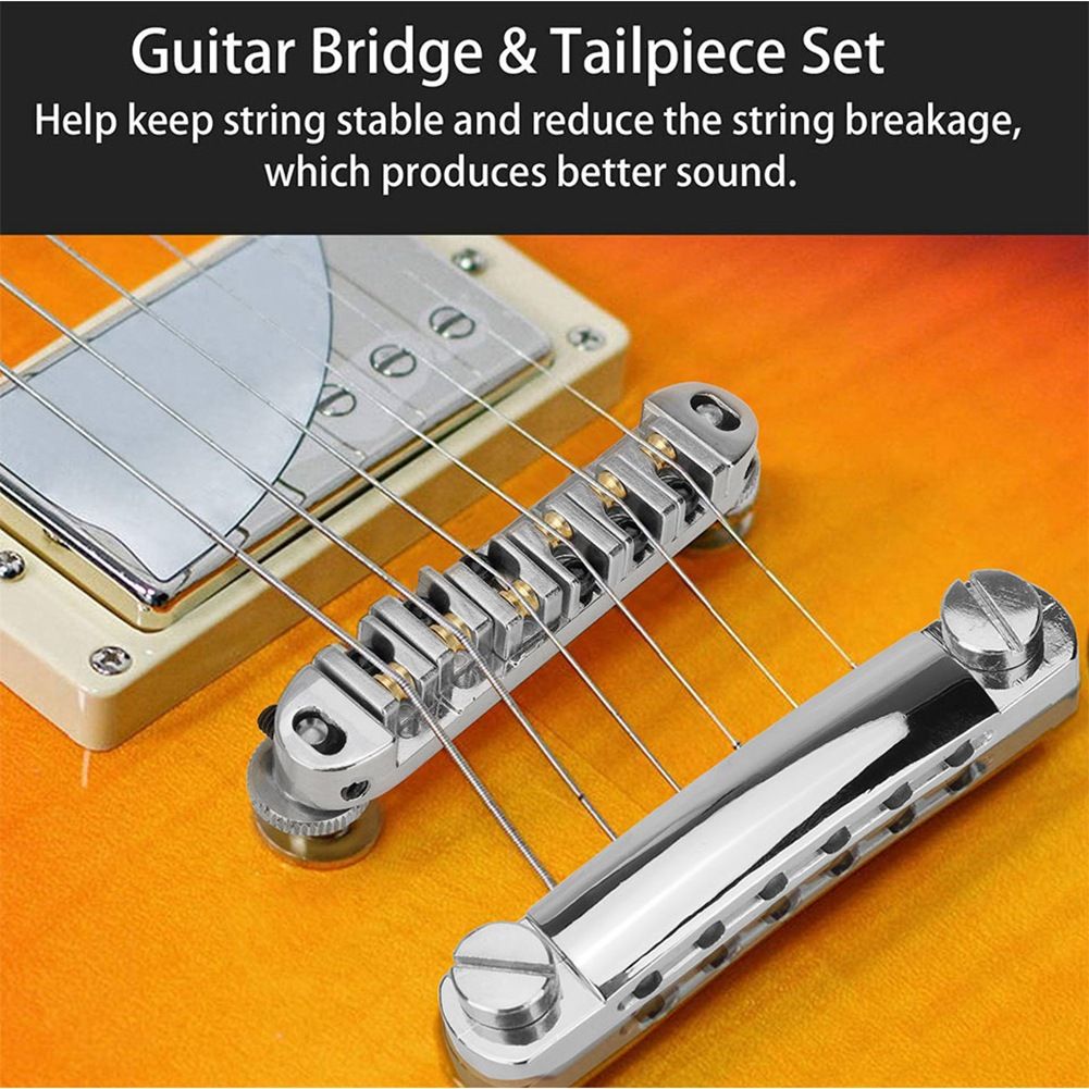 LP SG Roller Saddle Bridge ABR-1 Tune-o-matic Bridge Tailpiece Bridge For Guitar (Chrome) Tailpiece Roller V1192-AZ-W-0621