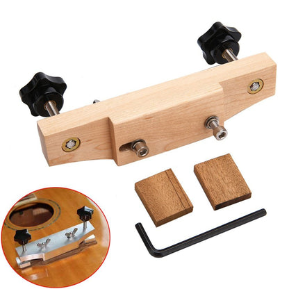 Solid Guitar Bridge Clamp, Entry Level Bridge Clamp Acoustic Luthier Tools with Cork Gasket & L-Wrench, V1192-AZ-W-0622