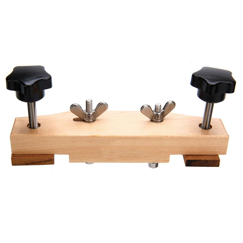 Solid Guitar Bridge Clamp, Entry Level Bridge Clamp Acoustic Luthier Tools with Cork Gasket & L-Wrench, V1192-AZ-W-0622