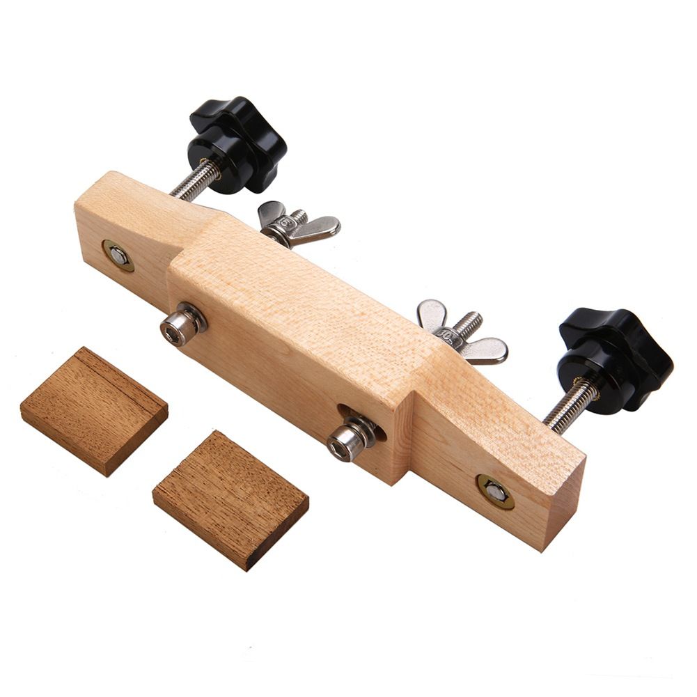 Solid Guitar Bridge Clamp, Entry Level Bridge Clamp Acoustic Luthier Tools with Cork Gasket & L-Wrench, V1192-AZ-W-0622