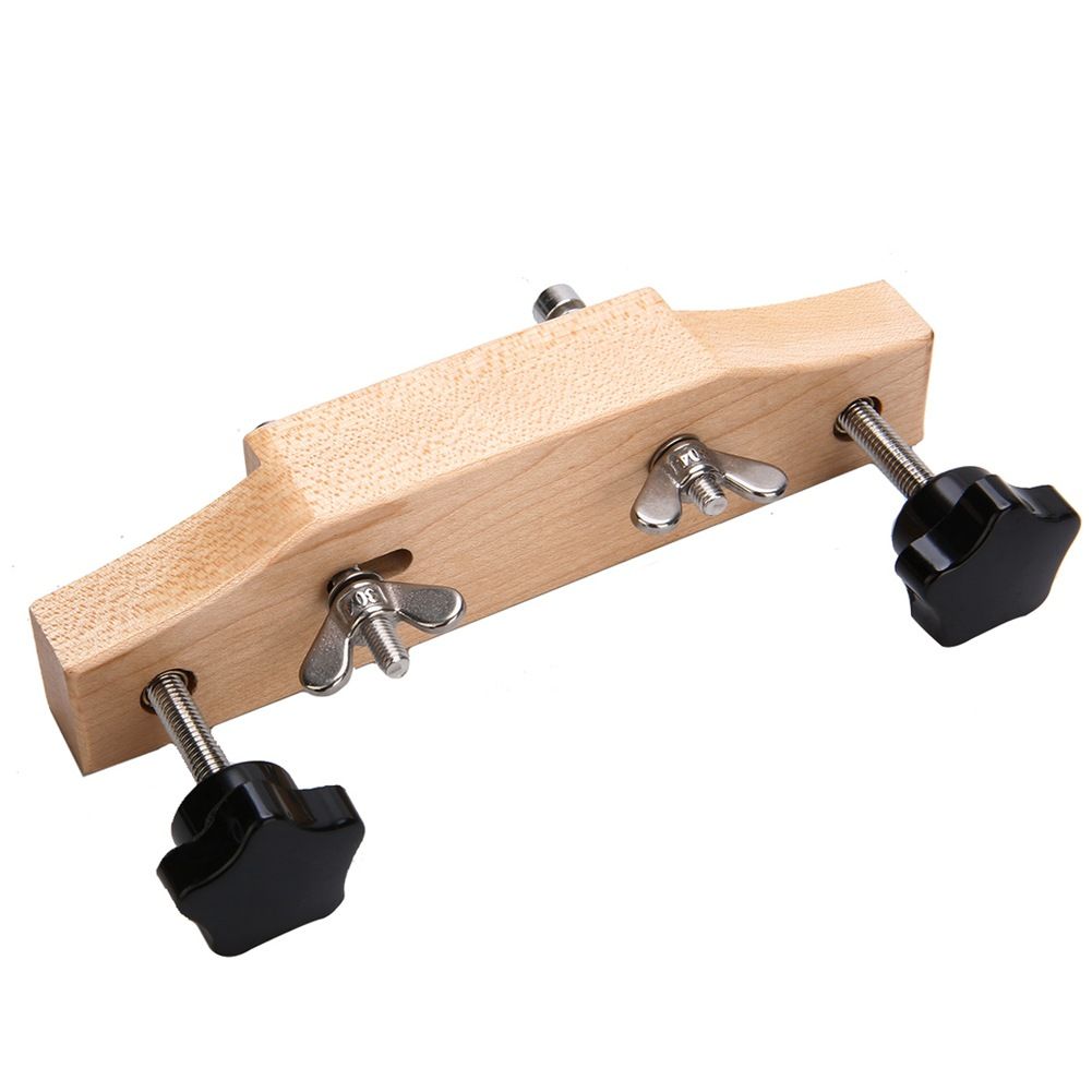 Solid Guitar Bridge Clamp, Entry Level Bridge Clamp Acoustic Luthier Tools with Cork Gasket & L-Wrench, V1192-AZ-W-0622