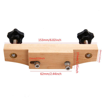 Solid Guitar Bridge Clamp, Entry Level Bridge Clamp Acoustic Luthier Tools with Cork Gasket & L-Wrench, V1192-AZ-W-0622