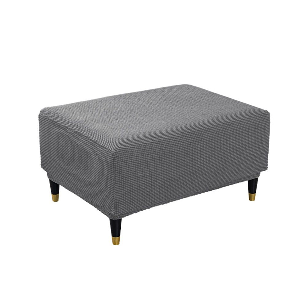 Cover Slipcover Rectangle Footrest Sofa Slipcovers Stool Cover Footstool Protector Covers Feature Stretch V1192-AZ-W-0623