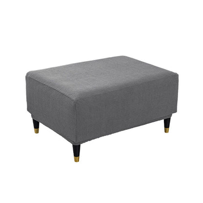 Cover Slipcover Rectangle Footrest Sofa Slipcovers Stool Cover Footstool Protector Covers Feature Stretch V1192-AZ-W-0623