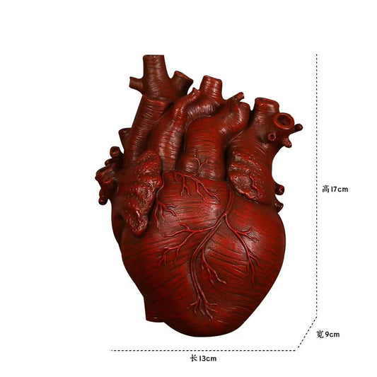 Vase Flower Vases Heart Shaped Decor Resin Flower Pot Modern Unique Nordic Art Style Decorative Vase for Home V1192-AZ-W-0629