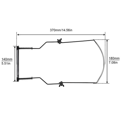 Professional Harmonica Holder - 10 Hole, Adjustable Neck Brace, Hands-Free, Black For Beginner, Students, V1192-AZ-W-0633