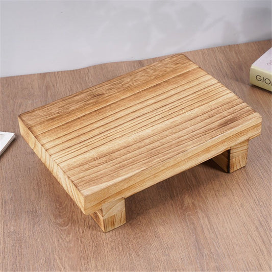 Stand Soap Tray for Kitchen Sink, Wood Pedestal for Kitchen Counter Sink Stand Decorative Rustic Bathroom V1192-AZ-W-0635