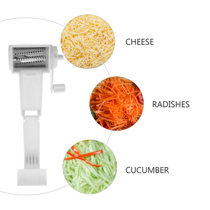 Generic Rotary Cheese Grater Stainless Steel for Hard Cheese, Parmesan, Nuts, Chocolate (White) V1192-AZ-W-0636