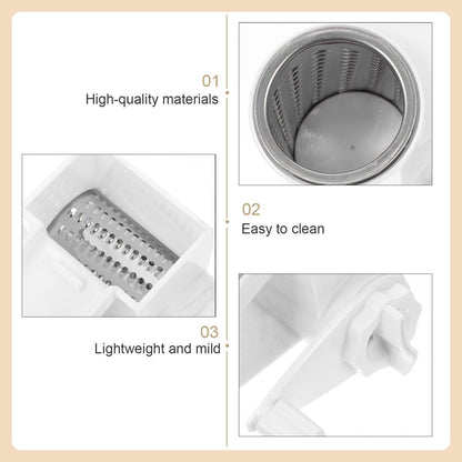 Generic Rotary Cheese Grater Stainless Steel for Hard Cheese, Parmesan, Nuts, Chocolate (White) V1192-AZ-W-0636