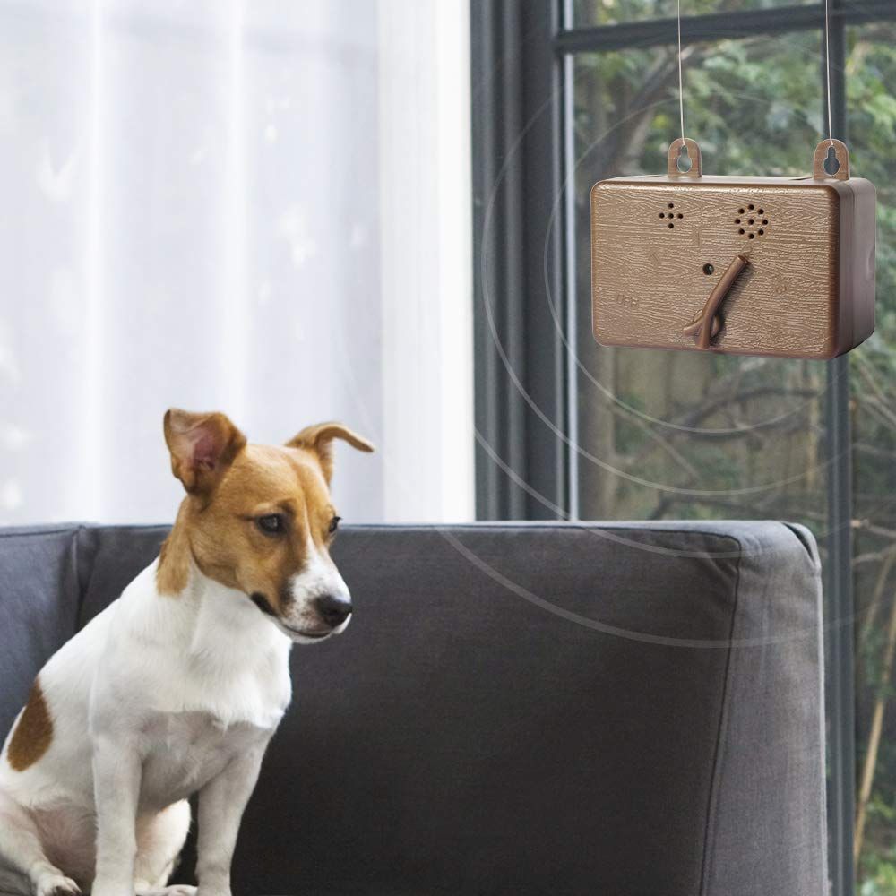Anti Barking Device for Dogs, Sonic Bark Deterrents, 50 FT Ultrasonic Dog Barking Control Device, (Mocha V1192-AZ-W-0647
