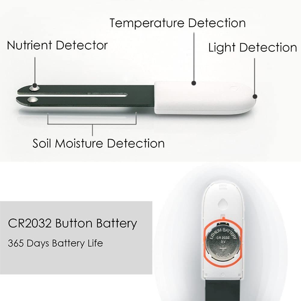 Automatically detect Moisture/Temperature/Light/Fertility,Can Connect to Mobile Phone via V1192-AZ-W-0648