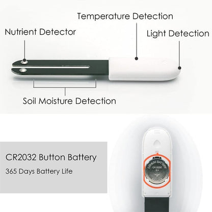 Automatically detect Moisture/Temperature/Light/Fertility,Can Connect to Mobile Phone via V1192-AZ-W-0648