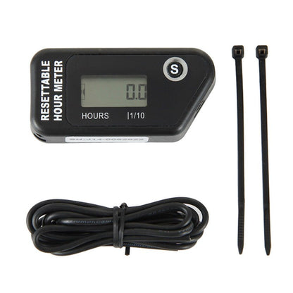 LCD Digital Hour Meter Gauge Vibration Activated,Waterproof Design,for All Vibrating Machine,Air V1192-AZ-W-0650