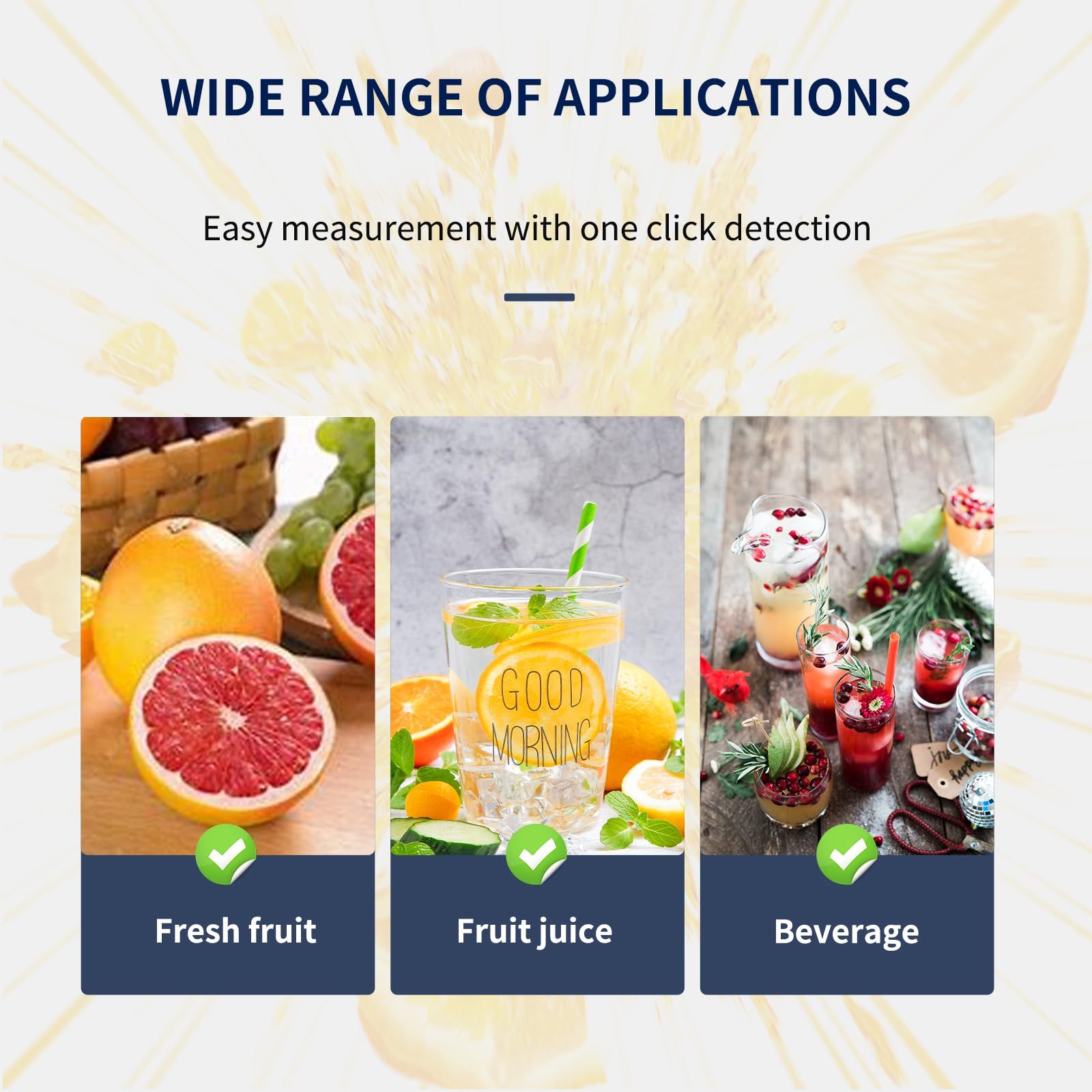 Digital Brix Refractometer brix Meter Refractometer Automatic Temperature Compensation Brix Refractometer V1192-AZ-W-0652