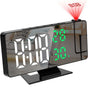 Digital Projection Alarm Clock with Temperature and Humidity Display, white LED Display, The Projection That V1192-AZ-W-0653