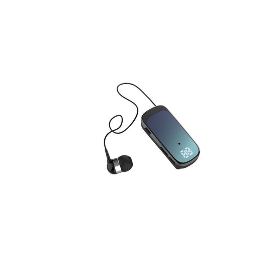 Retractable Wireless Headset Headphone Stereo Earphone V5.2 Noise Cancelling Mic Clip on Earpiece Comfortable V1192-AZ-W-0656