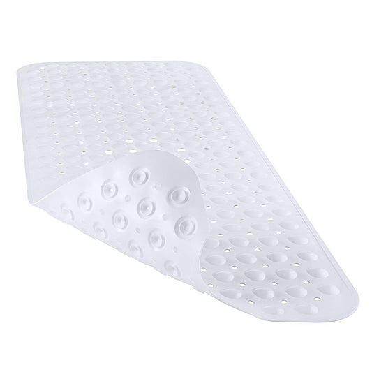 Bath Tub Mat Non Slip, 53*53cm Long Shower Mat, Machine Washable Bathmat with Drain Holes and Suction Cups, V1192-AZ-W-0672
